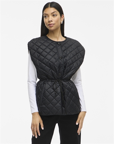 Vila - VIBenji Quilted Vest - Black Beauty 